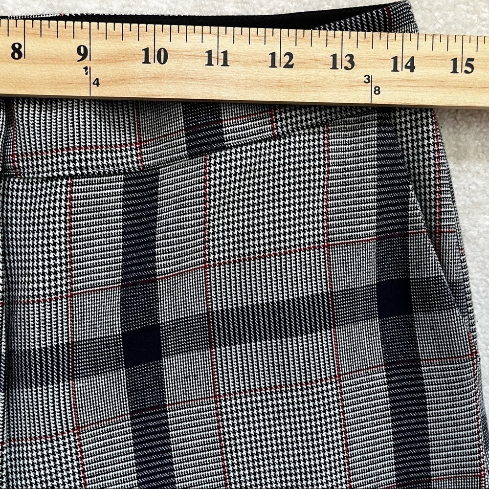 STELLA NOVA WOMENS NAVY PLAID WIDE LEG PANTS SIZE 36 or SMALL CONTEMPORARY - Picture 8 of 11